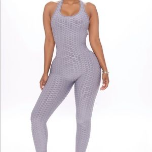 Fashion Nova Grey Jumpsuit L/XL